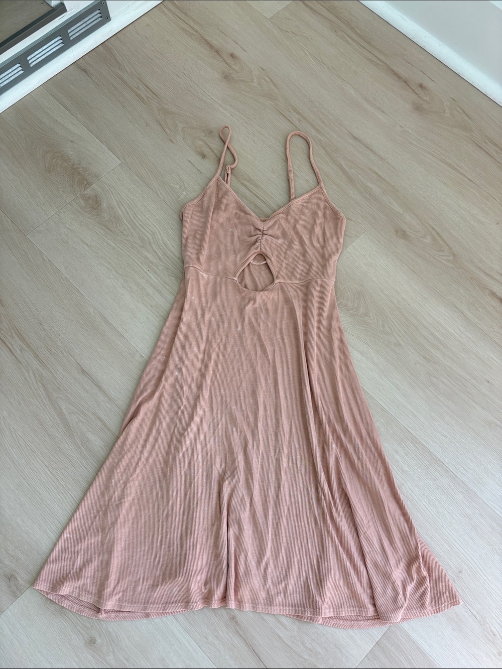 American Eagle Outfitters Peach Cutout Mini Dress